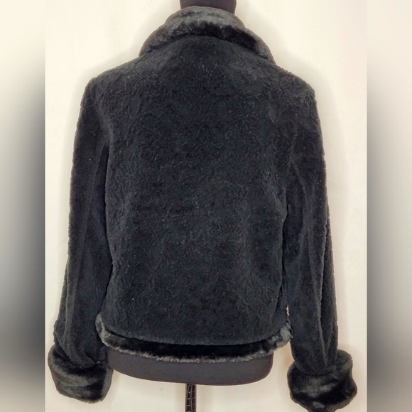 Tsunami Black Faux Fur Jacket - Size M - Picture 4 of 12